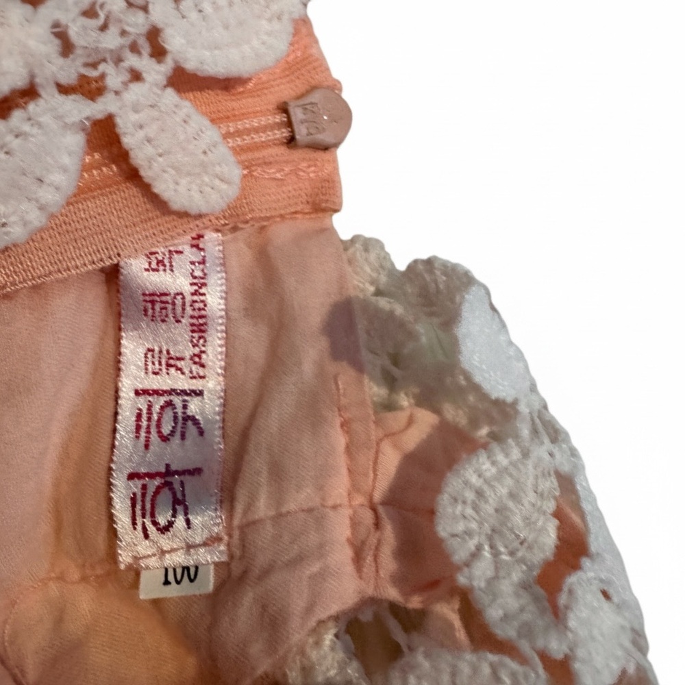 Peach Tulle Lace‎ Flower Girl Dress 2-3T Birthday Wedding Princess NWOT - Picture 4 of 6